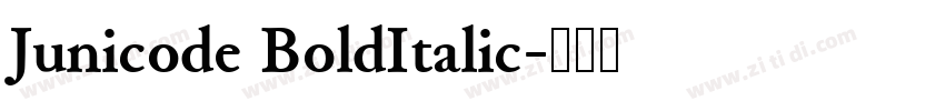 Junicode BoldItalic字体转换